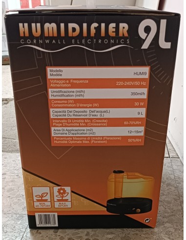 Humidificador Cornwall Electronics 9 Litros
