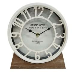 Reloj de Mesa Versa Blanco Madera MDF (20 x 20 x 6 cm) (Ø 20 cm)