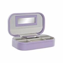 Caja-Joyero DKD Home Decor 8424001859924 Espejo Lila Poliuretano 18 x 10 x 5 cm