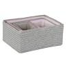 Juego de Cestas DKD Home Decor 41 x 29 x 18 cm Plateado Gris Rosa Polipropileno