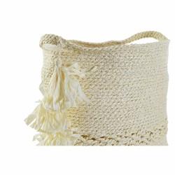 Juego de Cestas DKD Home Decor Beige Fibra natural (34 x 34 x 37 cm)