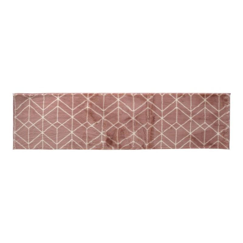 Alfombra DKD Home Decor Rosa Poliéster (60 x 2.4 x 1 cm)