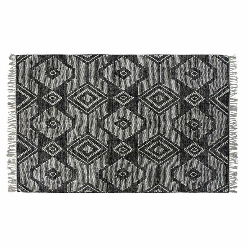 Alfombra DKD Home Decor Blanco Negro Algodón (120 x 180 x 1 cm)