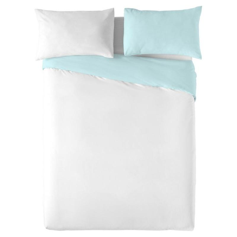 Funda Nórdica Naturals FUNDA NORDICA BICOLOR REVERSIBLE Azul Blanco Cama de 135 (220 x 270 cm)