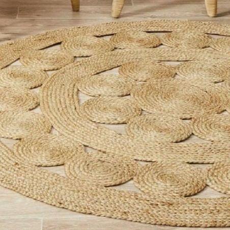 Alfombra DKD Home Decor Jute (160 x 160 x 1 cm)