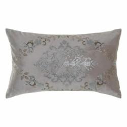 Cojín DKD Home Decor Gris Terciopelo Poliéster Rosa (50 x 30 cm)