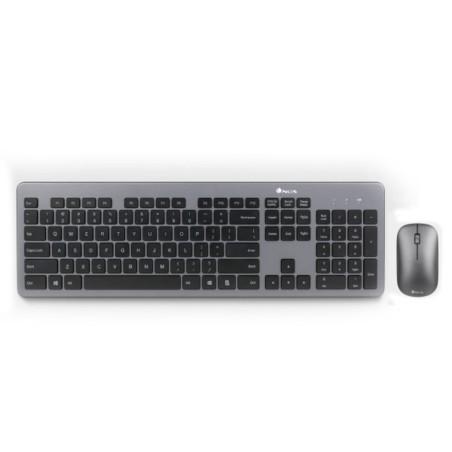 Ratón y Teclado NGS MATRIXKIT Negro Gris Qwerty Español