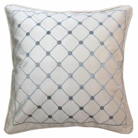 Cojín DKD Home Decor 8424001850327 Gris 45 x 10 x 45 cm Blanco Rombos