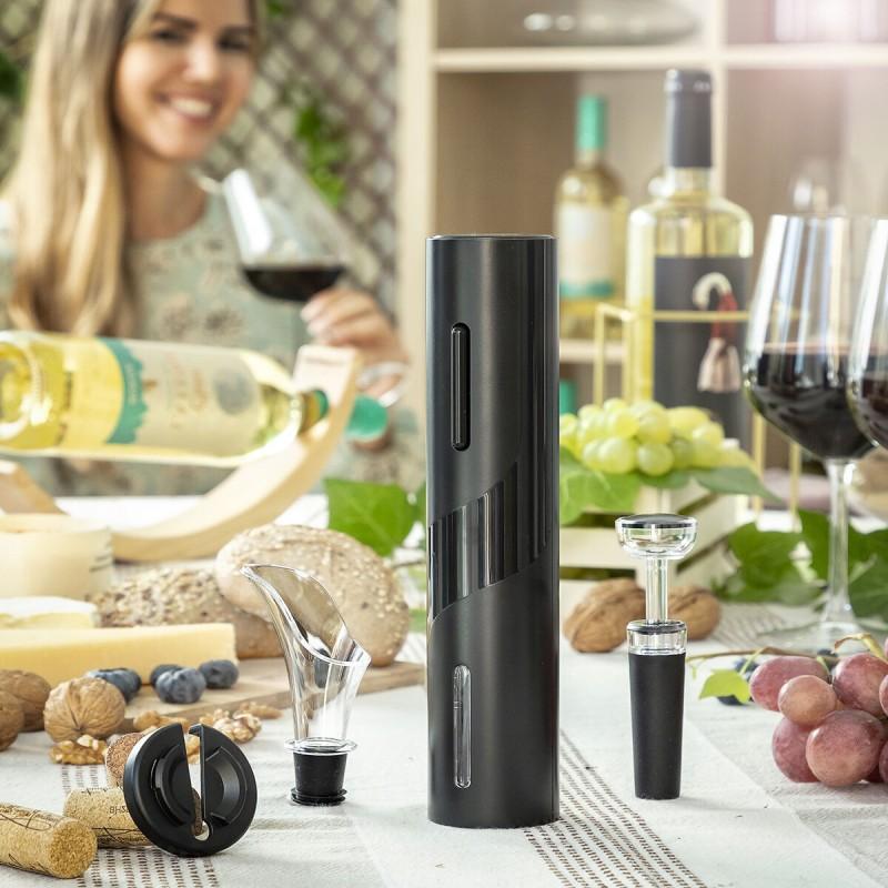 Sacacorchos Eléctrico con Accesorios para Vino Corking InnovaGoods