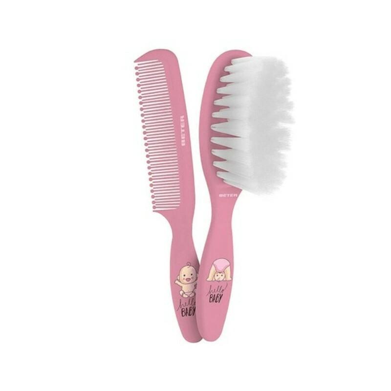 Set de Peluquería Infantil Beter Peine Bebe Rosa (2 pcs) 2 Piezas