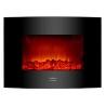 Chimenea Eléctrica Decorativa de Pared Cecotec Warm 2200 Curved Flames 2000W Negro