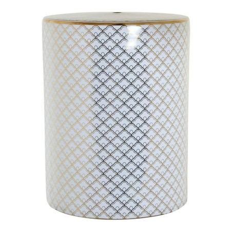 Mesa auxiliar DKD Home Decor Blanco Porcelana Dorado (33 x 33 x 42 cm)