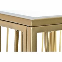 Mesa auxiliar DKD Home Decor Espejo Dorado Metal MDF (57 x 57 x 52 cm)