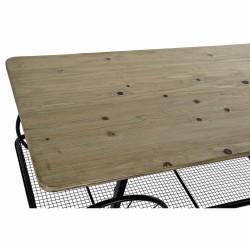 Mesa auxiliar DKD Home Decor Negro Cobre Natural PVC Metal Abeto 112 x 54 x 52 cm