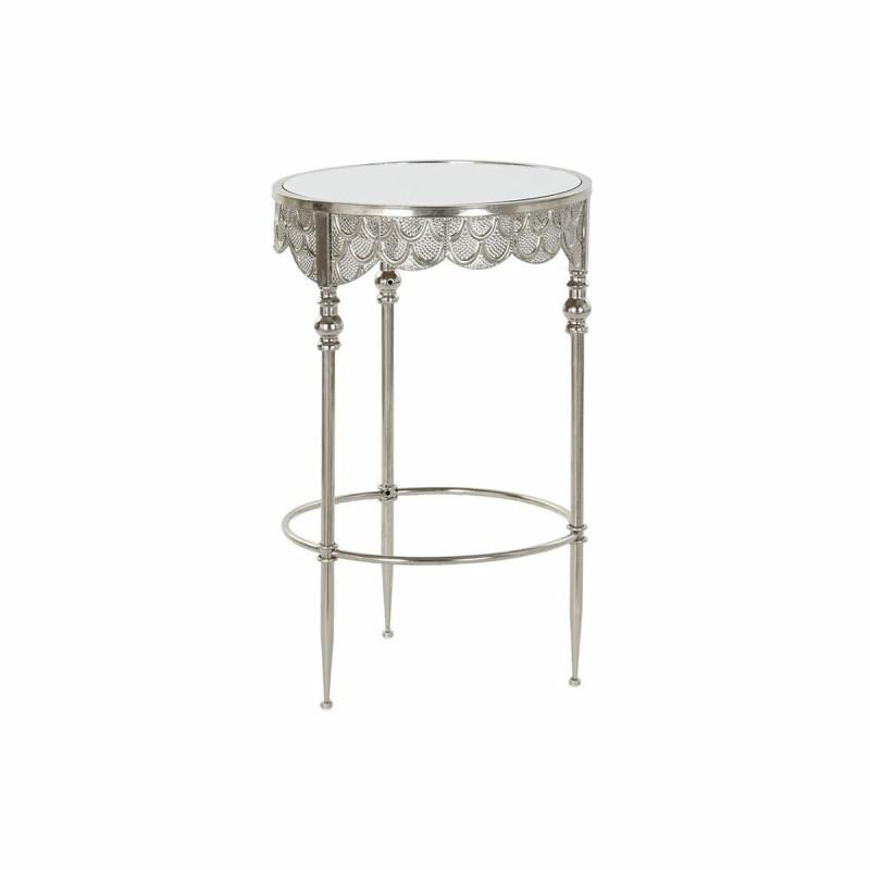 Mesa auxiliar DKD Home Decor Espejo Plateado Metal (39 x 39 x 61 cm)