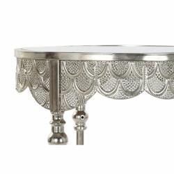 Mesa auxiliar DKD Home Decor Espejo Plateado Metal (39 x 39 x 61 cm)