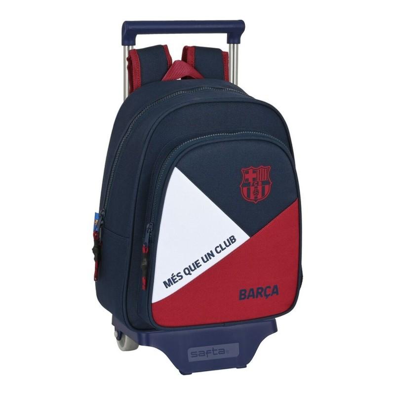 Mochila Escolar con Ruedas F.C. Barcelona Corporativa Azul Granate (27 x 33 x 10 cm)