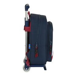 Mochila Escolar con Ruedas F.C. Barcelona Corporativa Azul Granate (27 x 33 x 10 cm)