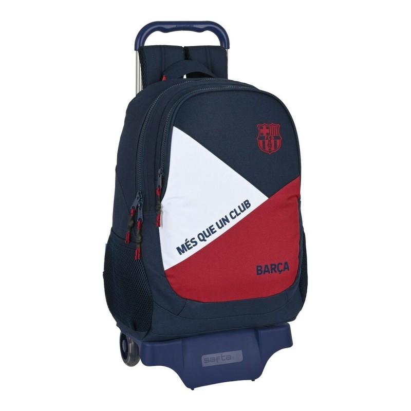 Mochila Escolar con Ruedas F.C. Barcelona Corporativa Azul Granate 32 x 44 x 16 cm