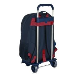 Mochila Escolar con Ruedas F.C. Barcelona Corporativa Azul Granate 32 x 44 x 16 cm