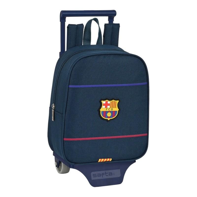 Mochila Escolar con Ruedas F.C. Barcelona Azul (22 x 28 x 10 cm)