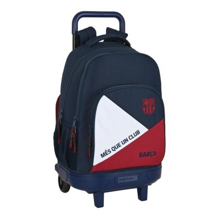 Mochila Escolar con Ruedas F.C. Barcelona Corporativa Azul Granate (33 x 45 x 22 cm)