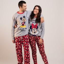 Pijama Minnie Mouse Mujer Gris (Adultos)