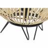 Lámpara de mesa DKD Home Decor Negro Metal Marrón Bambú (36 x 36 x 37 cm)