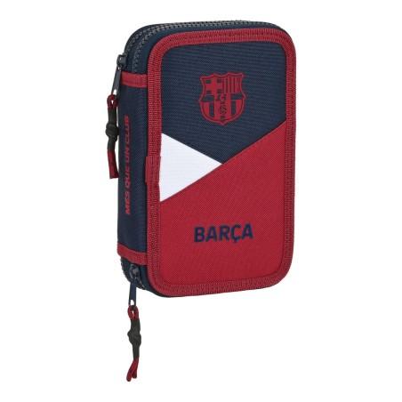 Plumier Doble F.C. Barcelona Corporativa Azul Granate 12.5 x 19.5 x 4 cm (28 piezas)