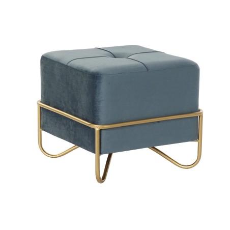 Banqueta DKD Home Decor 8424001850921 Azul Multicolor Dorado Espuma Metal Madera MDF 42 x 42 x 38 cm