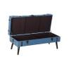 Banqueta DKD Home Decor   Azul marino Metal Madera MDF 102 x 42 x 40 cm