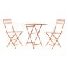 Conjunto de Mesa con 2 Sillas DKD Home Decor MB-177412 Coral 60 x 60 x 75 cm (3 pcs)