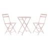 Conjunto de Mesa con 2 Sillas DKD Home Decor MB-177410 Rosa 60 x 60 x 75 cm (3 pcs)