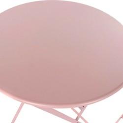 Conjunto de Mesa con 2 Sillas DKD Home Decor MB-177410 Rosa 60 x 60 x 75 cm (3 pcs)