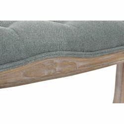 Banqueta DKD Home Decor   Gris Natural Madera Poliéster Gris oscuro (112 x 36 x 48 cm)