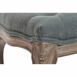 Banqueta DKD Home Decor   Gris Natural Madera Poliéster Gris oscuro (112 x 36 x 48 cm)