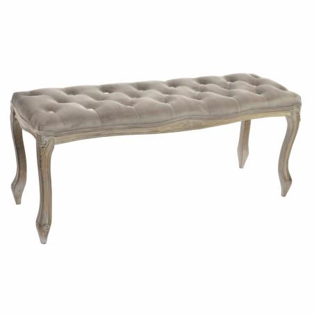 Banqueta DKD Home Decor   112 x 38 x 48 cm Gris Madera de caucho