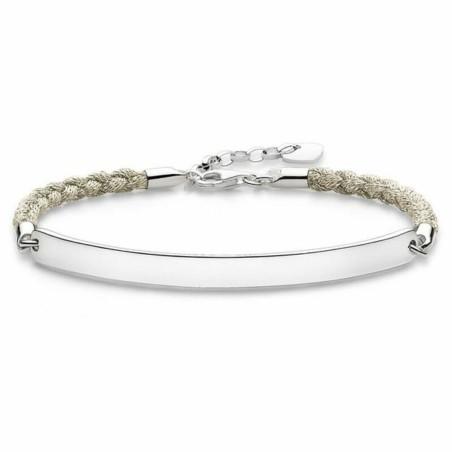 Pulsera Mujer Thomas Sabo LBA0029-173-19 Plateado Blanco 15-18 cm 19,5 cm