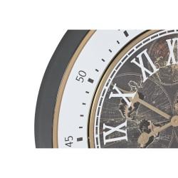 Reloj de Pared Home ESPRIT Marrón Dorado Cristal Hierro 59 x 8,5 x 59 cm