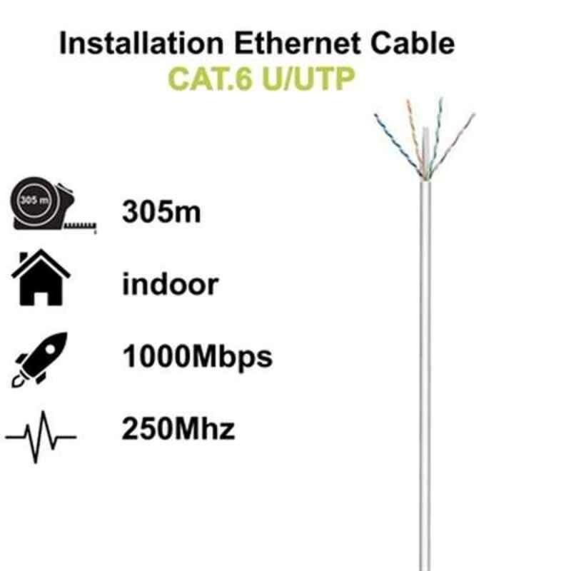 Cable de Red Rígido UTP Categoría 6 Ewent (305 m)