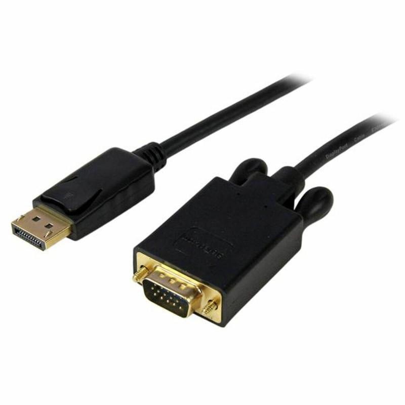 Adaptador DisplayPort a VGA Startech DP2VGAMM6B           (1,8 m) Negro 1.8 m