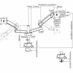 Soporte de Mesa para Pantalla V7 DMPRO2DTA-3N Negro