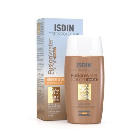 Protector Solar con Color Isdin Fusion Water Spf 50 Dark 50 ml