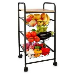 Carrito Verdulero Quid Square Metal (34 x 34 x 76 cm)