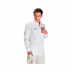 Camisa de Manga Larga Hombre Sparco Blanco (Talla S)