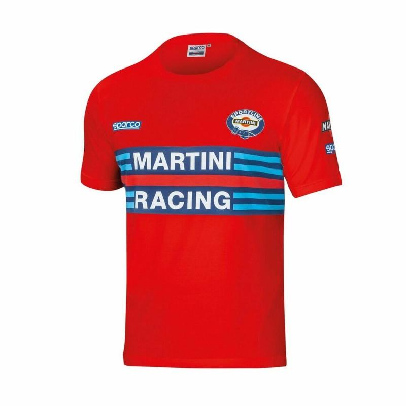 Camiseta de Manga Corta Sparco MARTINI RACING Rojo Talla S