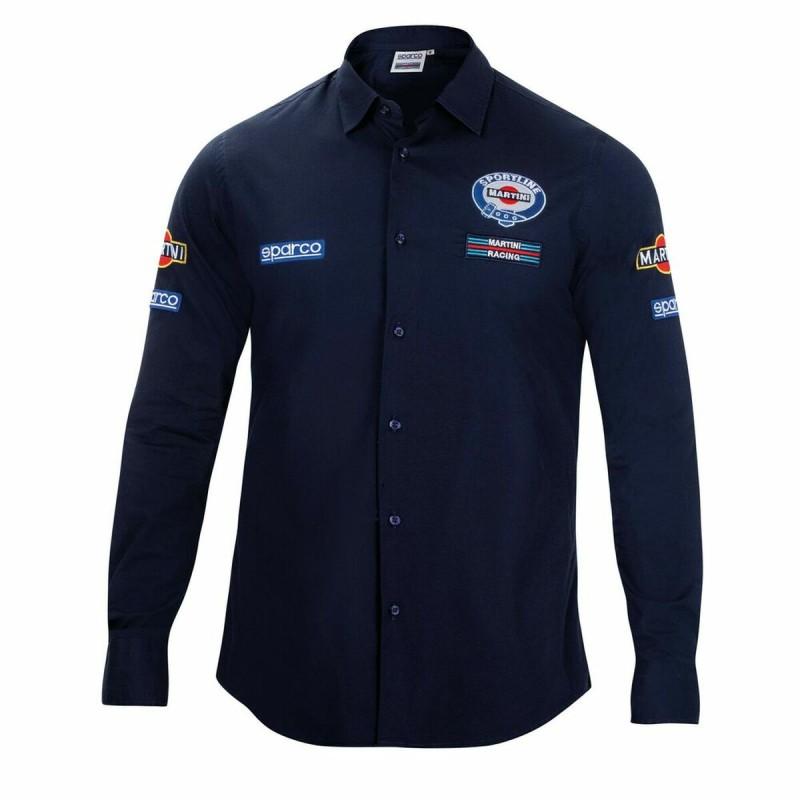 Camisa de Manga Larga Hombre Sparco Martini Racing Talla XL Azul marino