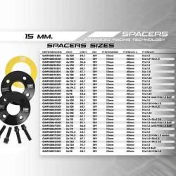 Set de Separadores OMP OMPS08851501 5 x 120 74,1 M12 x 1,50 15 mm