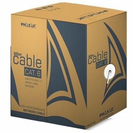 Cable de Red Rígido UTP Categoría 6 Phasak PHR 6302 Gris 305 m