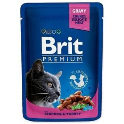 Comida para gato Brit Pouches Family Plate Pollo Pavo Ternera Bacalao 12 x 100 g